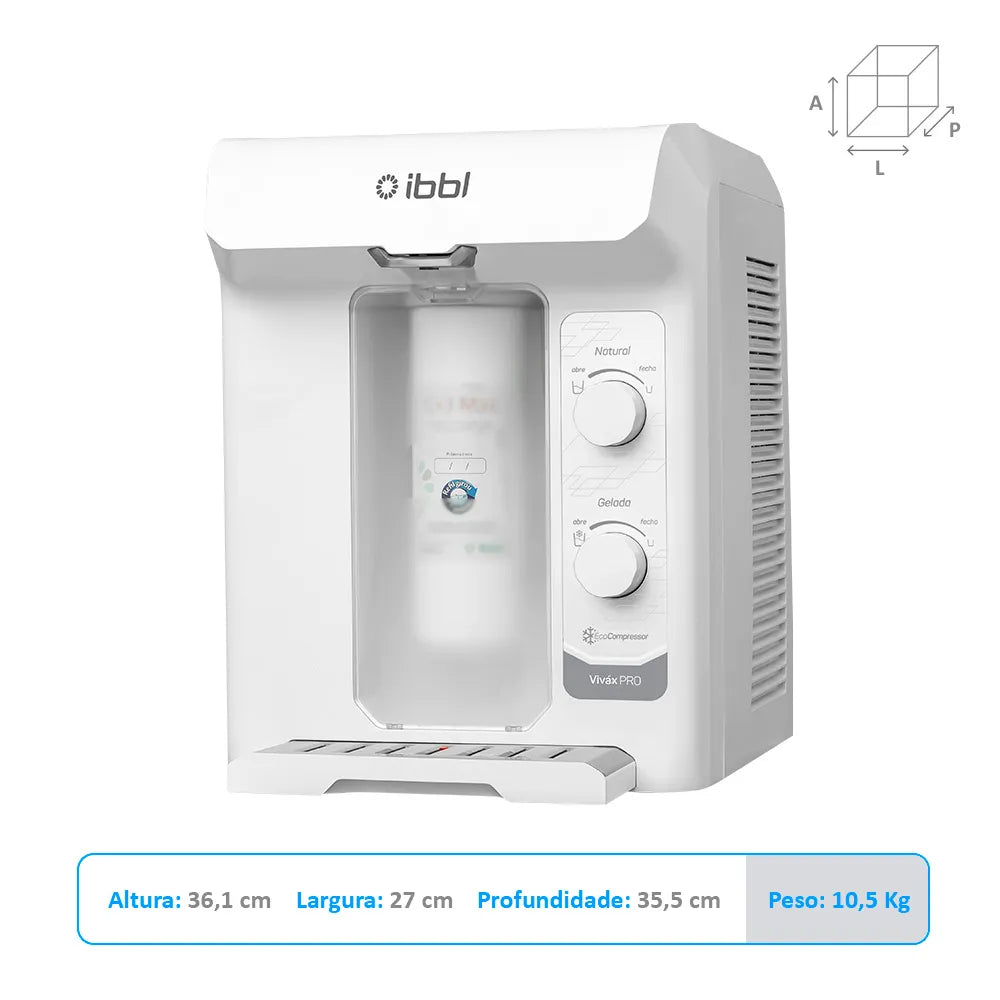 Purificador de Água Viváx com Compressor Pro Branco BIVOLT