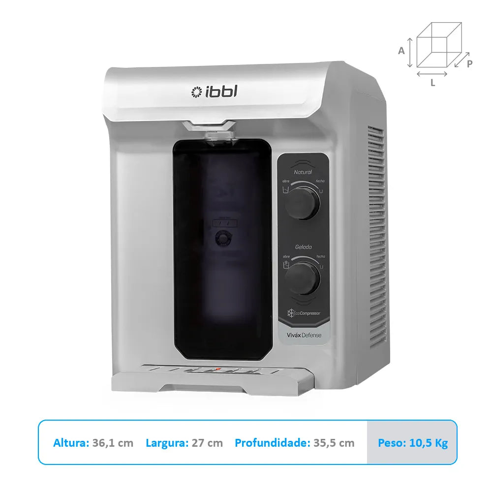 Purificador de Água  Viváx Defense com Compressor Prata
