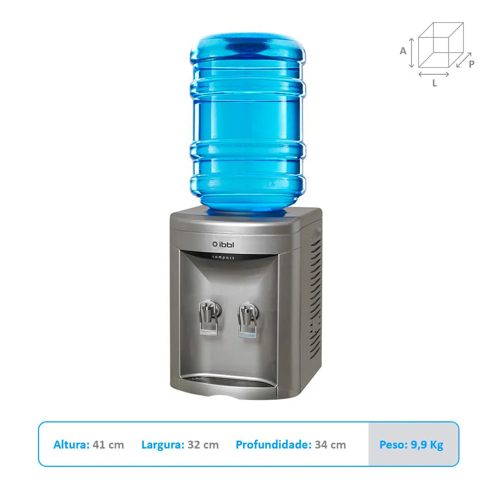 Bebedouro de Água Compact FN2000 Mesa Prata BIVOLT